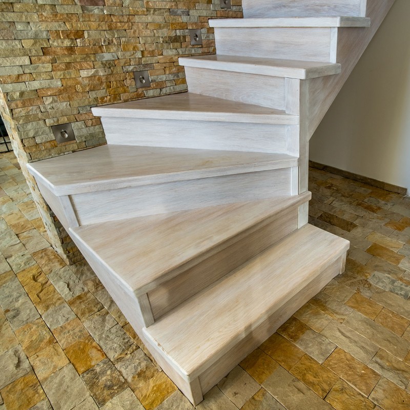 European Oak Stair Tread & Riser Kit