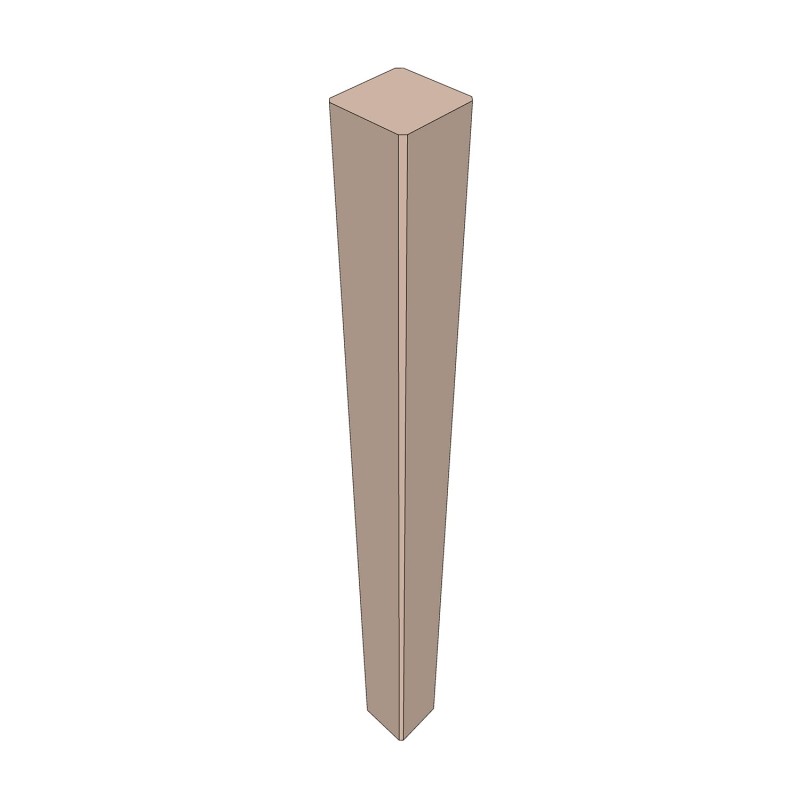 American White Solid Oak Newel Post