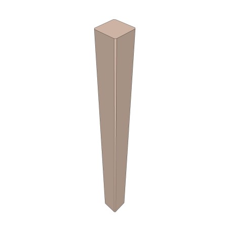 American White Solid Oak Newel Post