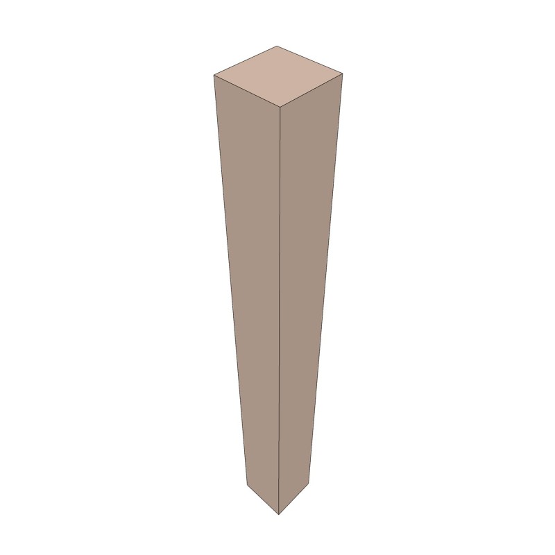 Solid American White Solid Oak Newel Post