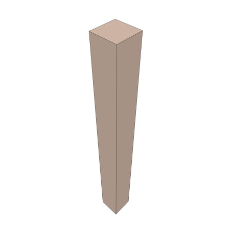 Solid American White Solid Oak Newel Post