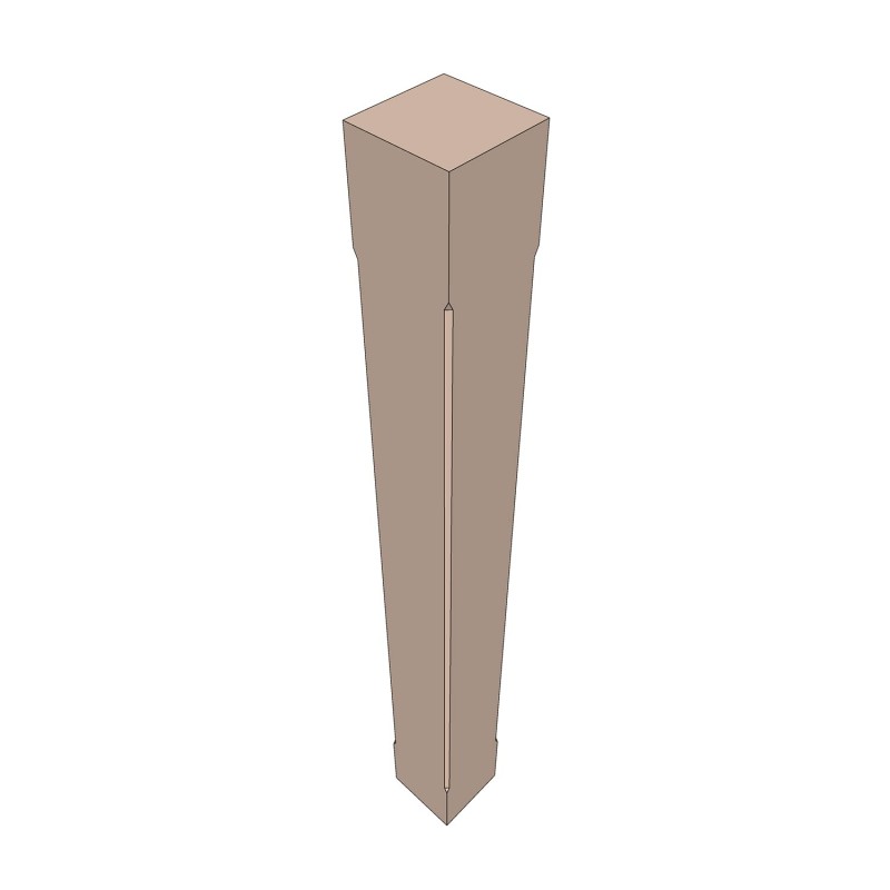 American Red Solid Oak Newel Post