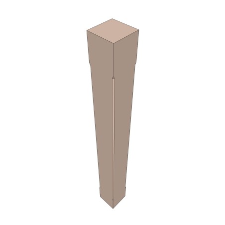 American Red Solid Oak Newel Post