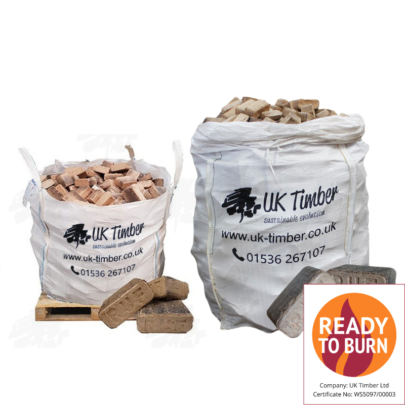 Bulk Bags of Ecofire HotBrix Hardwood Briquettes - FREE DELIVERY