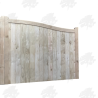 Pair of European Oak Swan Neck Closeboard Driveway Gates