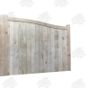 Pair of Solid Oak Swan Neck Closeboard Driveway Gates