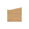 Single Oak Swan Neck Closeboard Driveway Gate