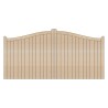 Pair of British Larch/Douglas Fir Swan Neck Closed Board Driveway Gates