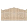 Pair of British Larch/Douglas Fir Swan Neck Closed Board Driveway Gates