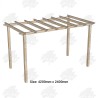 EasyFit British Larch/Douglas Fir Softwood Ultima Walkway Pergola Kit - FREE DELIVERY