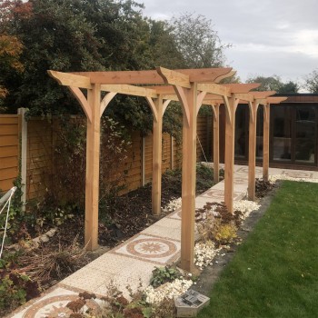 EasyFit British Larch/Douglas Fir Softwood Ultima Walkway Pergola Kit | Buy Online from the specialists at UK Timber Limited