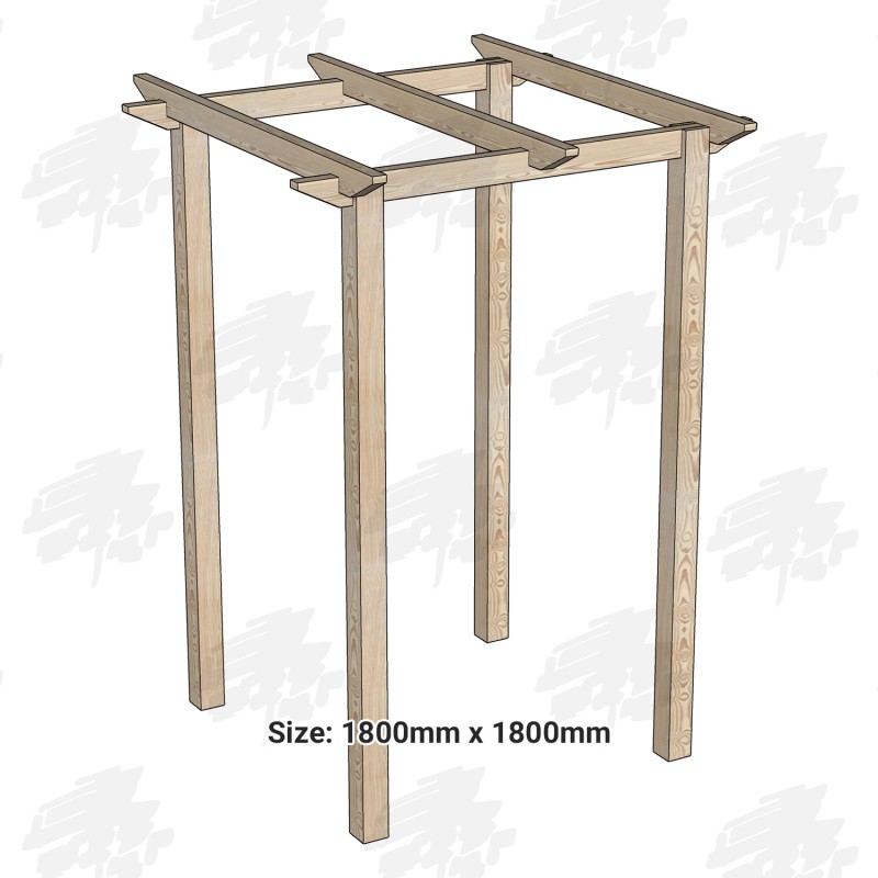 EasyFit British Larch/Douglas Fir Softwood Pergola Kit - FREE DELIVERY, image 1 of 5