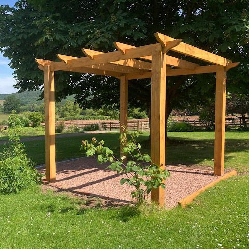 EasyFit British Larch/Douglas Fir Softwood Pergola Kit - FREE DELIVERY