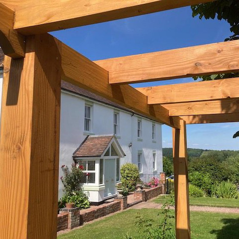 EasyFit British Larch/Douglas Fir Softwood Pergola Kit - FREE DELIVERY