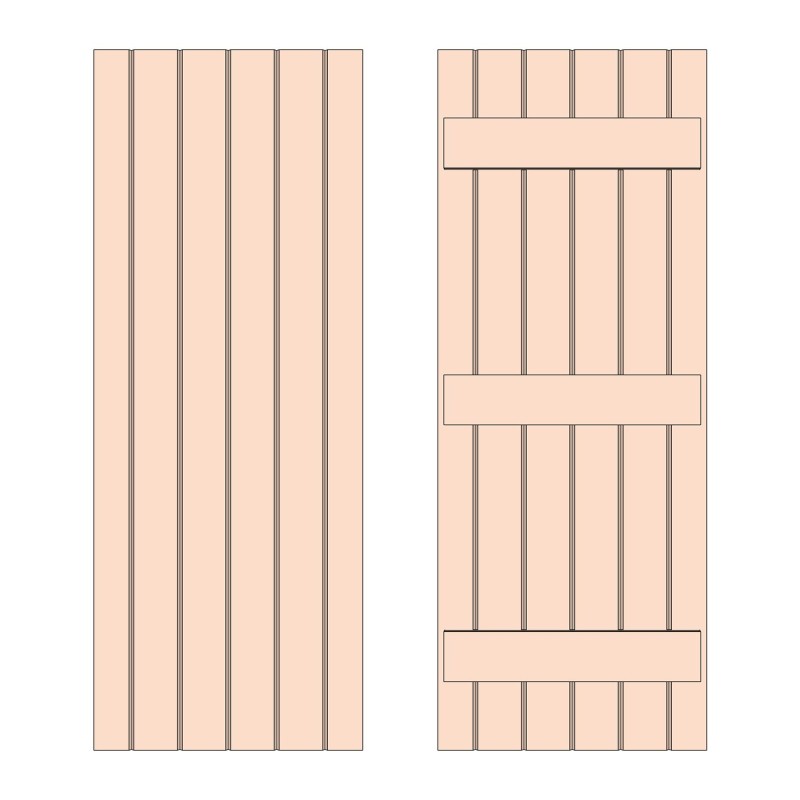 Prestige Ledged Solid Ash Doors