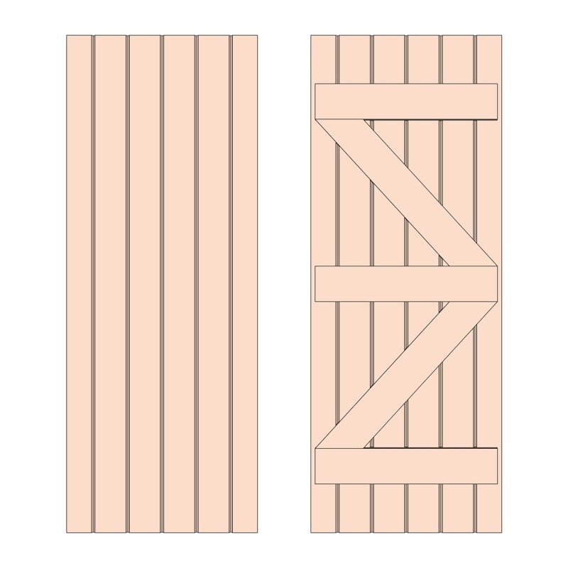 Prestige Ledged and Braced Solid Ash Doors