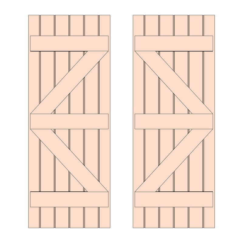 Ledged and Braced Solid Ash Doors