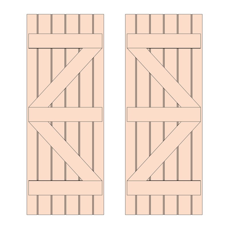 Priory Ledged and Braced Solid Ash Doors