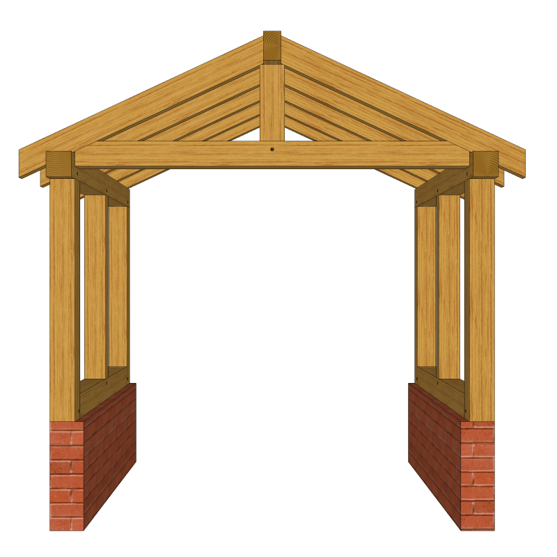 Porches - 2.57m x 2.15m x 2.89m