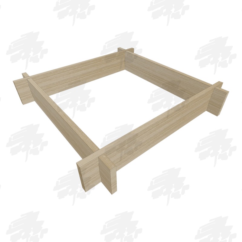 Square Oak Slot Together Raised Bed Kit FREE DELIVERY