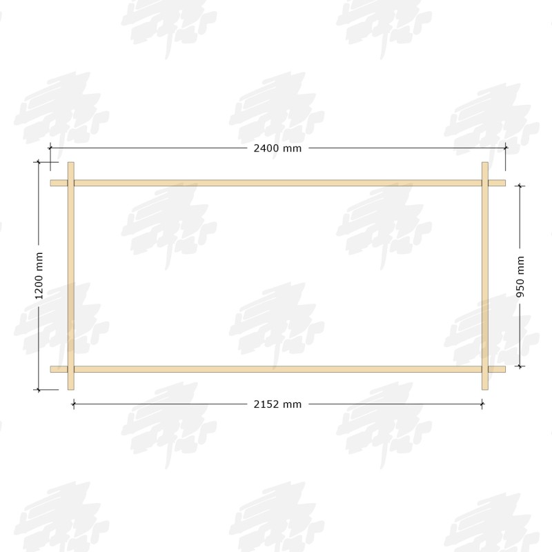 Rectangular Oak Slot Together Raised Bed Kit - FREE DELIVERY