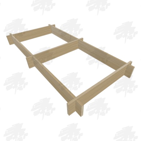 Split Rectangular Oak Slot Together Raised Bed Kit - FREE DELIVERY