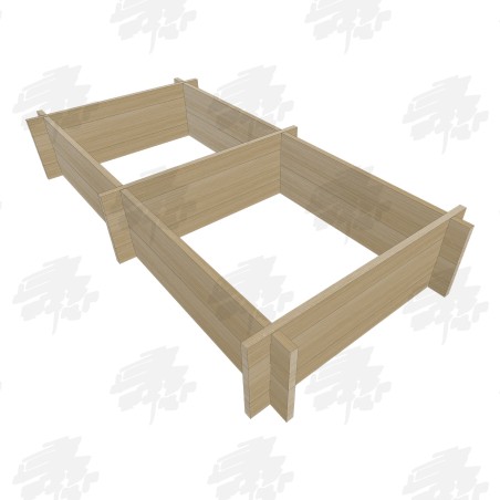 Split Rectangular Oak Slot Together Raised Bed Kit - FREE DELIVERY