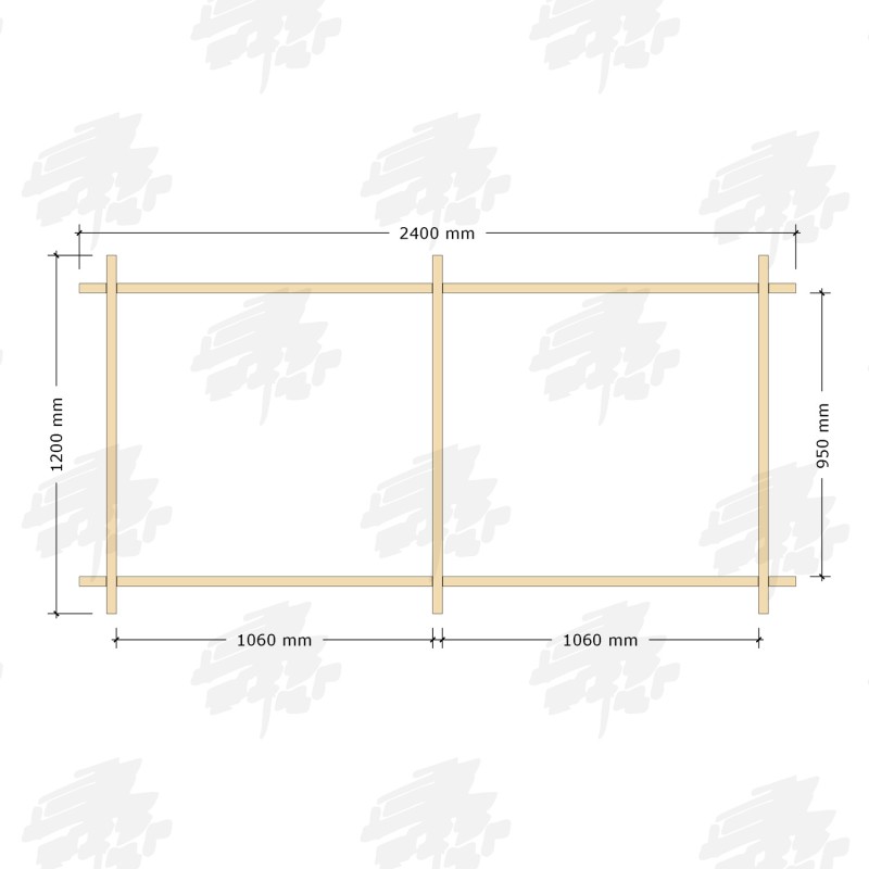 Split Rectangular Oak Slot Together Raised Bed Kit - FREE DELIVERY