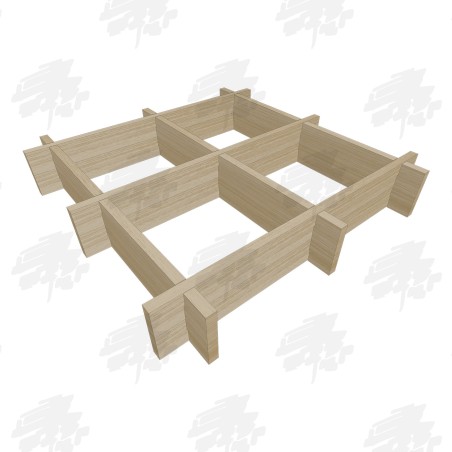 Square Herb Box Oak Slot Together Raised Bed Kit - FREE DELIVERY