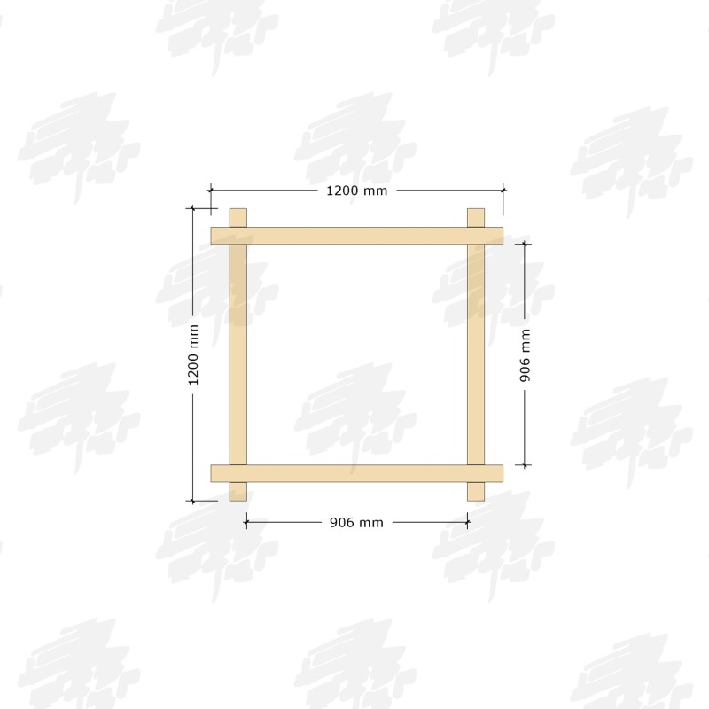 Square Heavyweight Oak Slot Together Raised Bed Kit FREE DELIVERY