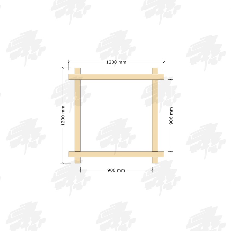 Square Heavyweight Oak Slot Together Raised Bed Kit - FREE DELIVERY