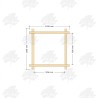 Square Heavyweight Oak Slot Together Raised Bed Kit - FREE DELIVERY