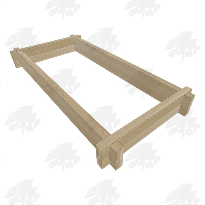 Rectangular Heavyweight Oak Slot Together Raised Bed Kit FREE DELIVERY
