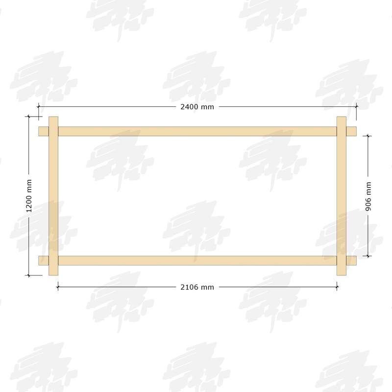 Rectangular Heavyweight Oak Slot Together Raised Bed Kit - FREE DELIVERY