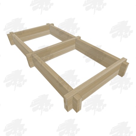 Split Rectangular Heavyweight Oak Slot Together Raised Bed Kit - FREE DELIVERY
