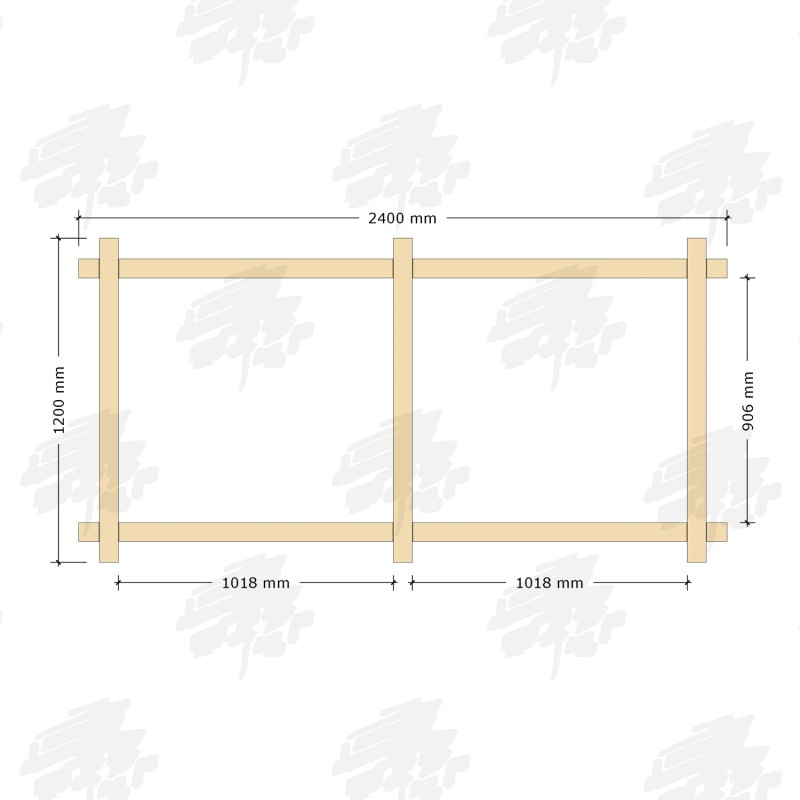 Split Rectangular Heavyweight Oak Slot Together Raised Bed Kit - FREE DELIVERY