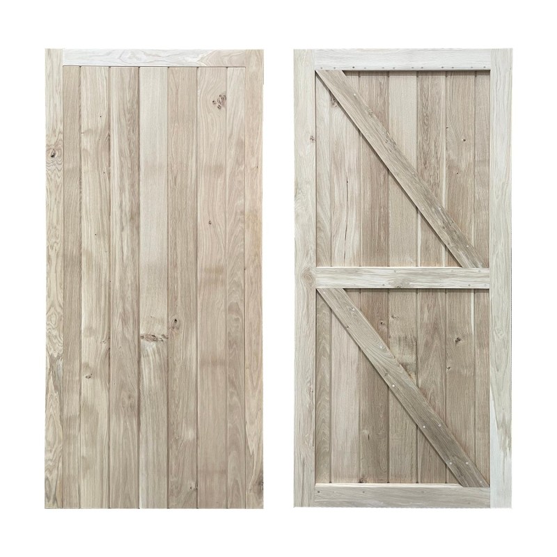 Framed, Ledged and Braced Solid Oak Doors
