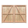 Pair of British Douglas Fir Flat Top Closeboard Driveway Gates