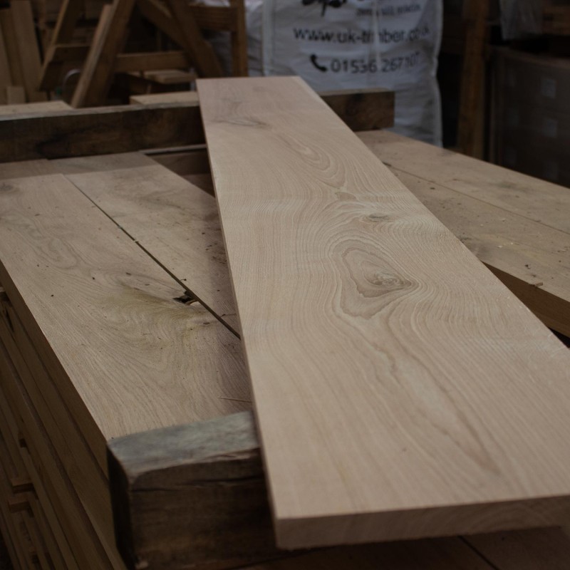 Kiln Dried 27mm European Oak Boards - A/B Grade, 35 Boards (0.16m3) - Pack Ref. SE-EO-AB-27-1024 | UK Timber