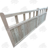 Pair of Solid European Oak Swan Neck Cottage Style Closeboard Driveway Gates