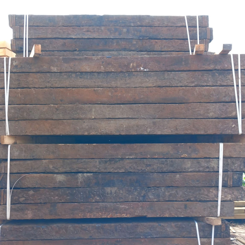 Untreated Reclaimed Tropical Azobe Hardwood Railway Sleeper