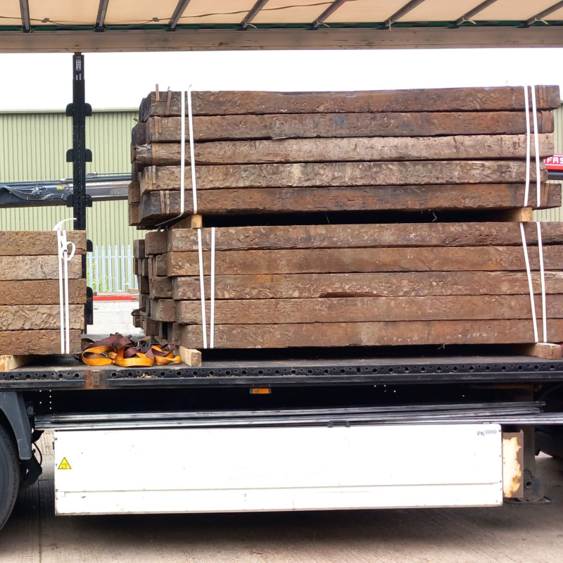 Untreated Reclaimed Tropical Azobe Hardwood Railway Sleeper