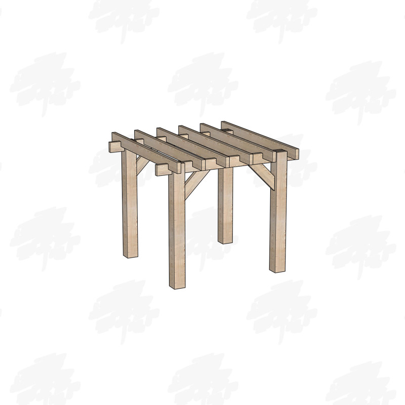 EasyFit Super Heavy British Larch/Douglas Fir Softwood Pergola Kit - FREE DELIVERY, image 1 of 2