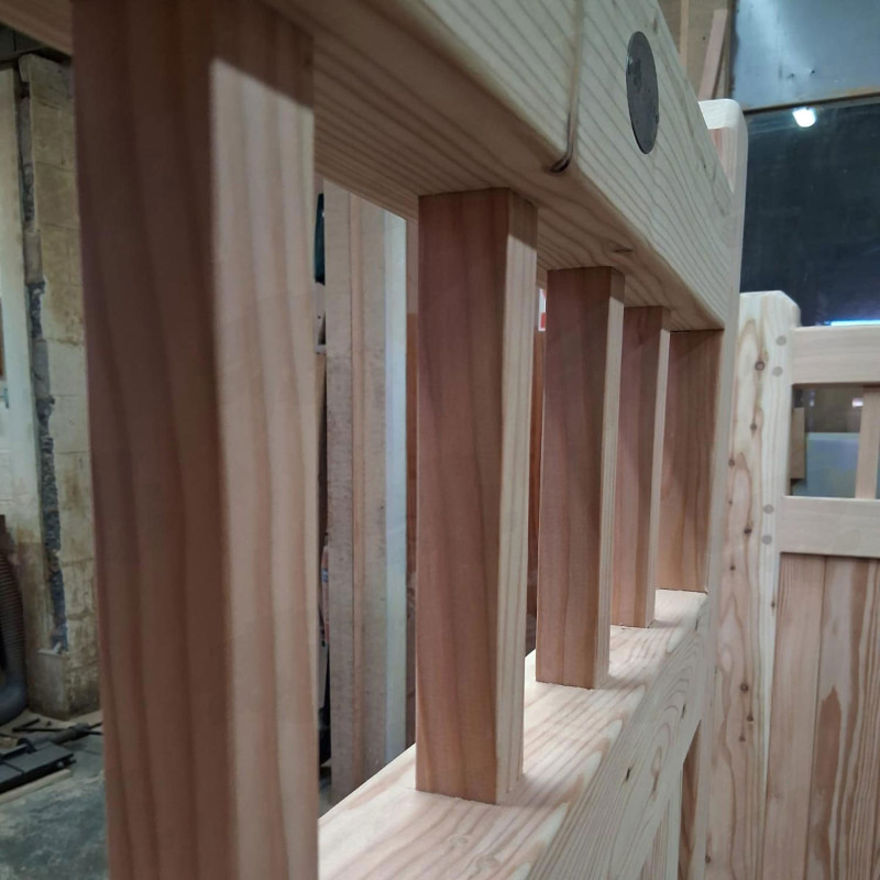 Pair of British Douglas Fir Flat Top Cottage Style Driveway Gates