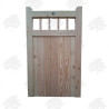 Pair of European Oak Flat Top Cottage Style Driveway Gates