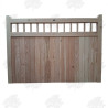 European Oak Flat Top Cottage Style Driveway Gates
