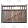 Pair of European Oak Flat Top Cottage Style Driveway Gates