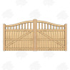 Pair of European Oak Swan Neck Cottage Style Driveway Gates