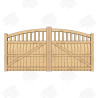 Pair of European Oak Curved Top Cottage Style Driveway Gates