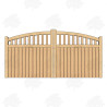 Pair of European Oak Curved Top Cottage Style Driveway Gates